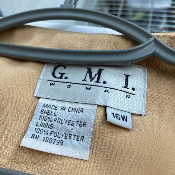 G.M.I Woman‎ Full Zip Brown Black Eyelet Long Sleeve Maximalist Flowy Size 16W - Picture 2 of 11